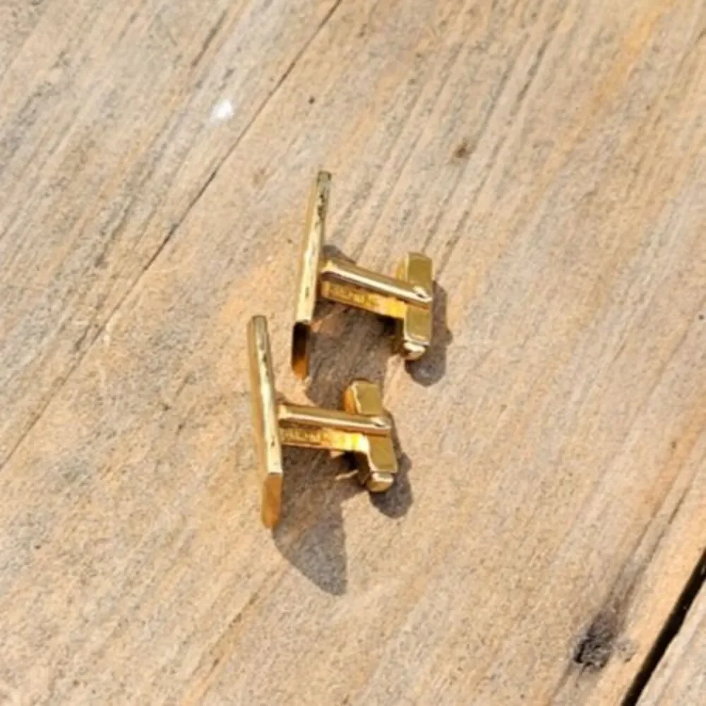 Vintage Anson Polished Gold Cufflinks